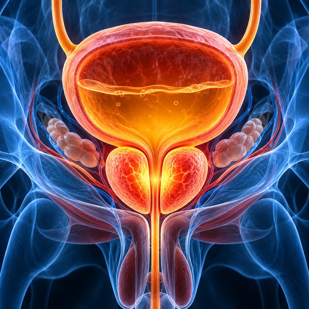 Male Prostate and Urinary Tract Illustration